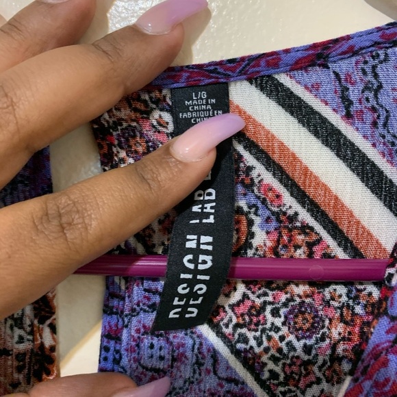 0021 Design lab colorful romper sz L - Picture 4 of 5